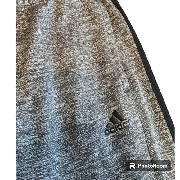 ADIDAS CLIMAWARM ATHLETIC PANTS, GRAY AND BLACK, SIZE XXL - Picture 3 of 7